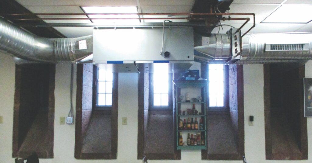 RenewAire ERV installed in Avon Old Farms School classroom
