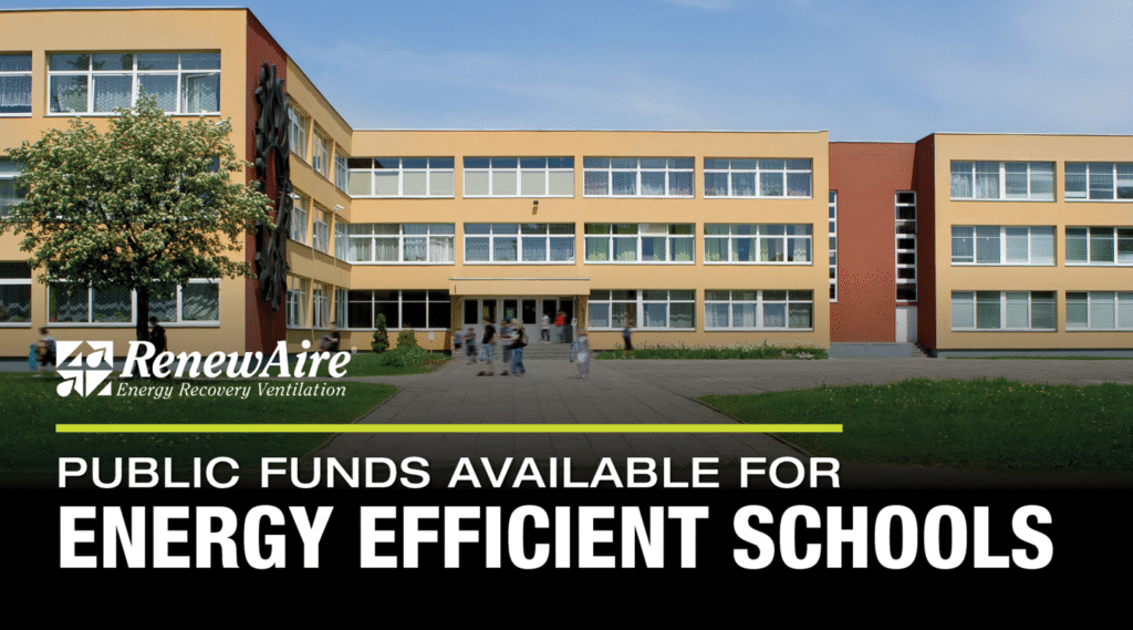 Significant public funds are available for K-12 schools in North America to implement energy-efficiency upgrades. Energy-efficient HVAC and ventilation projects are highlighted as qualifying solutions to receive public funds.