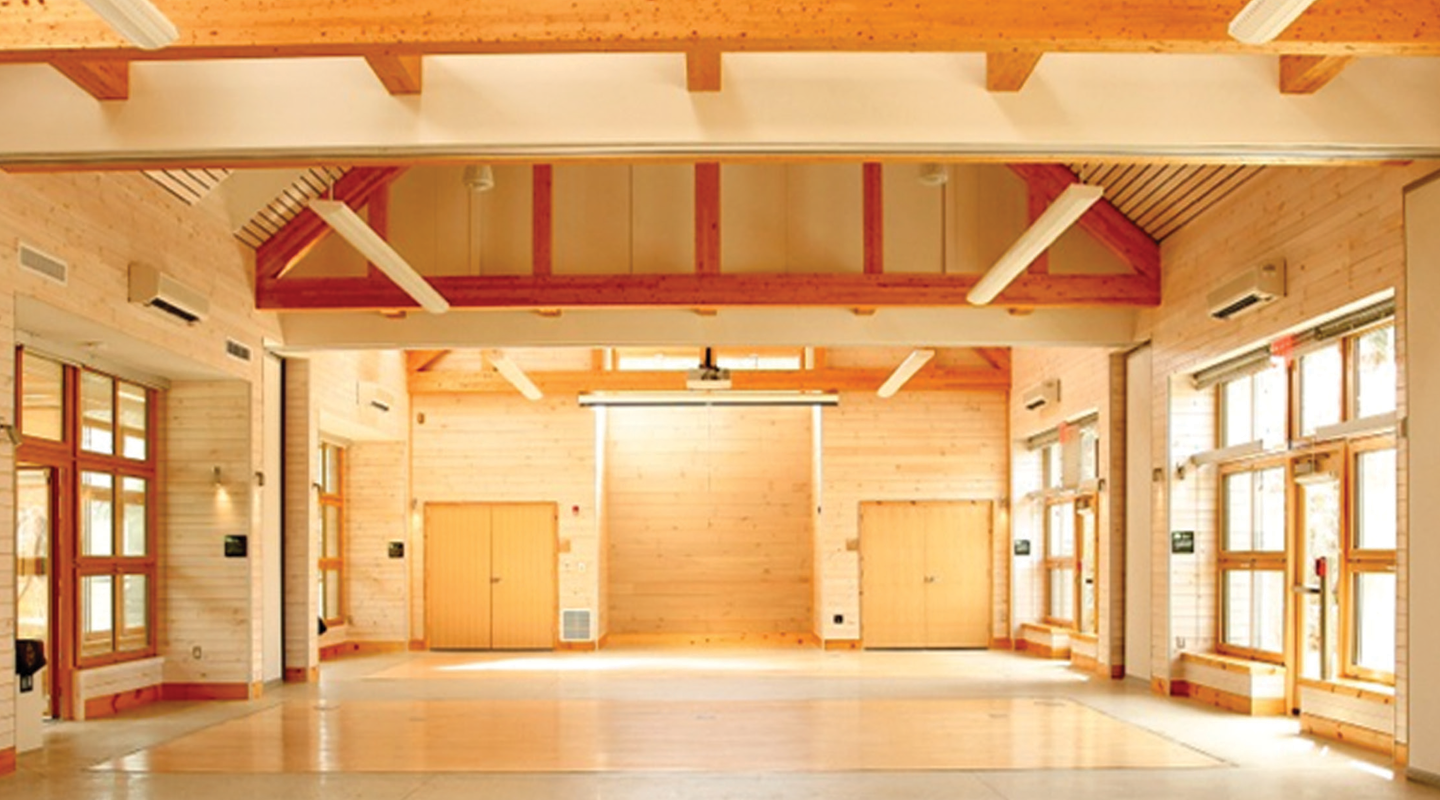 To attain net zero status, the Bosage Family Education Center at the Coastal Maine Botanical Gardens installed RenewAire energy recovery ventilators (ERVs).
