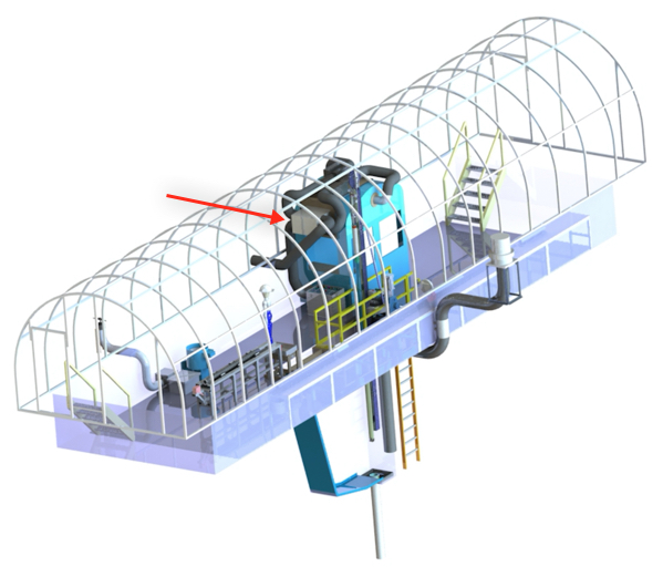 South Pole drill trench diagram with RenewAire ERV