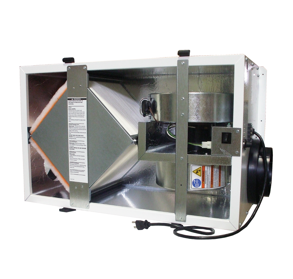 The RenewAire BR130 energy recovery ventilator (ERV) is designed for residential spaces. This ERV has an airflow range of 50–140 CFM.