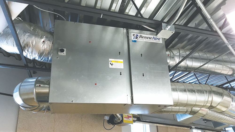 Installation of RenewAire ERV at Broome County Humane Society