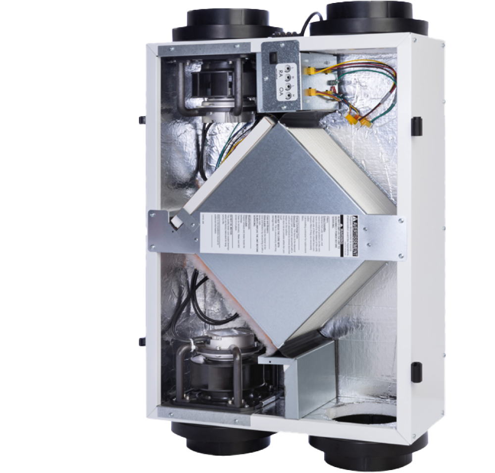 The RenewAire SL75 energy recovery ventilators (ERVs) are low profile and compact units, designed for multi-family units and have a CFM range of 30–130.
