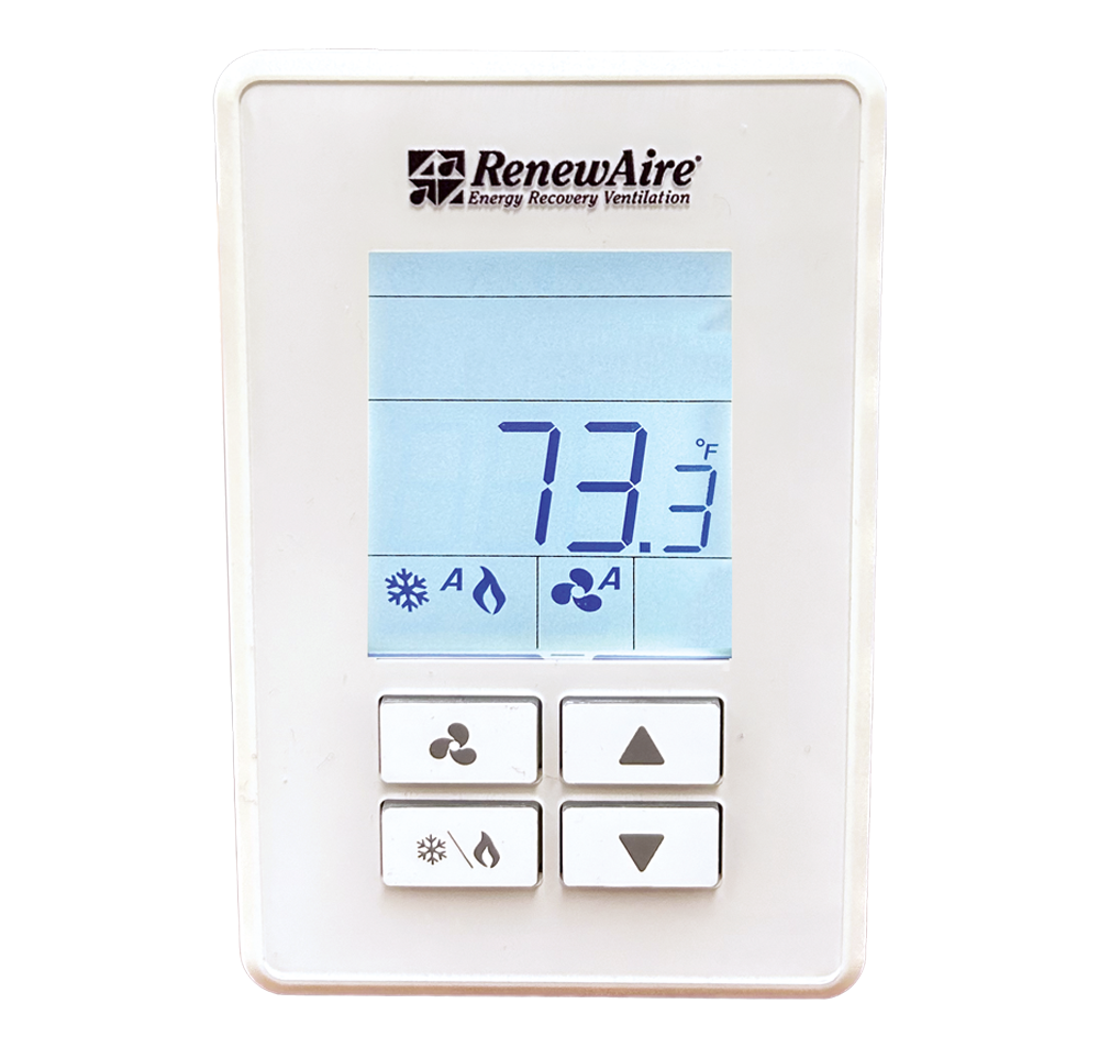 The BACnet Fan Control is designed to connect RenewAire's EV Premium Series, SL Series, HE Series, and LE Series energy recovery ventilators (ERVs) with a building management system (BMS) or building automation system (BAS).