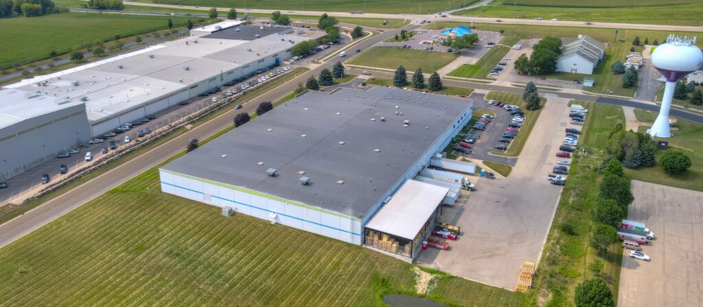 Shipment tracking - aerial view of RenewAire building