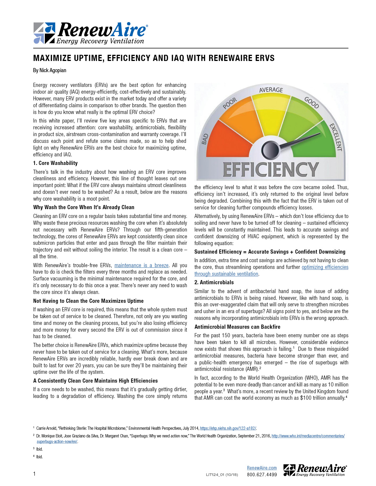 Maximize Uptime, Efficiency and IAQ with RenewAire ERVs