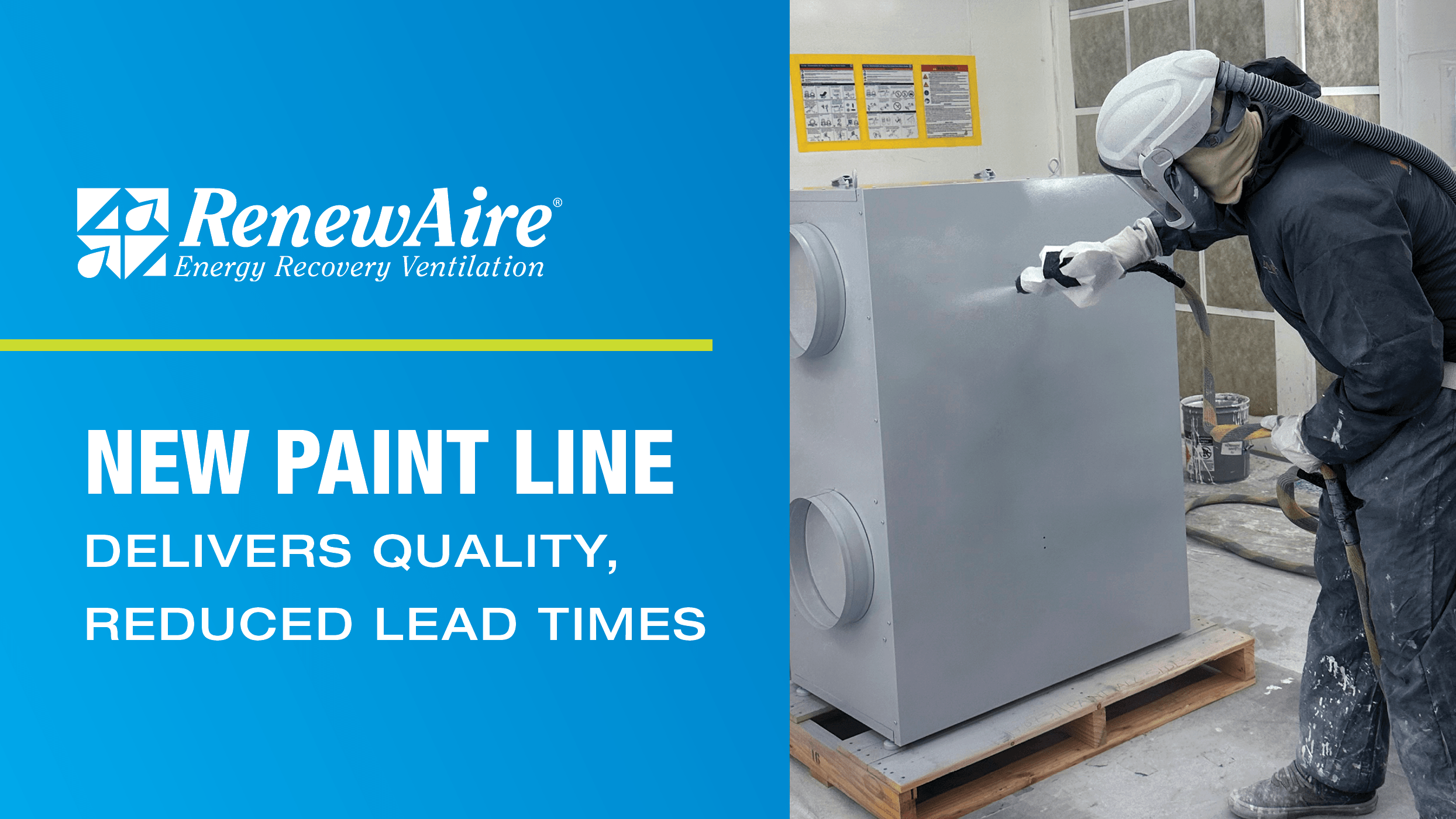 New paint line at RenewAire delivers superior quality and reduced lead times.