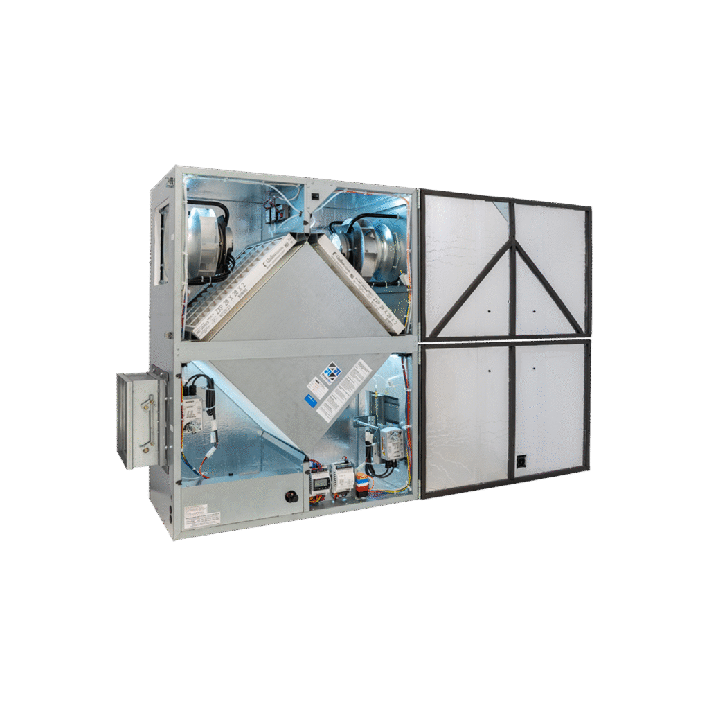 RenewAire HE10IN ERV (Energy Recovery Ventilator) for indoor installation and mid-sized commercial ventilation projects.